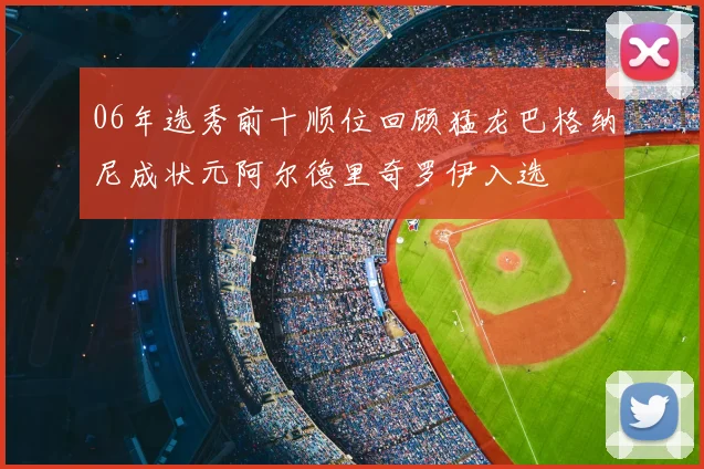 06年选秀前十顺位回顾猛龙巴格纳尼成状元阿尔德里奇罗伊入选